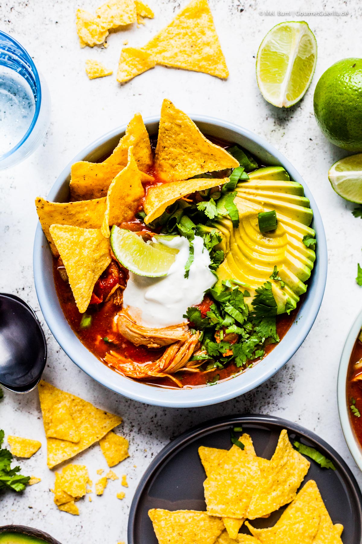 Mexican tortilla soup with avocado and chipotle | GourmetGuerilla.com